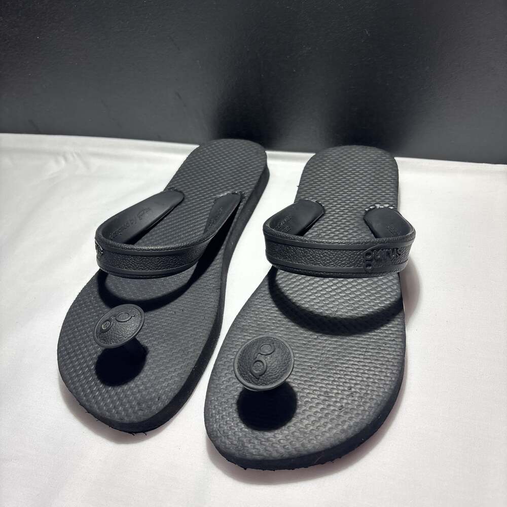 Gurus Sustainable Natural Rubber Flip Flops Black